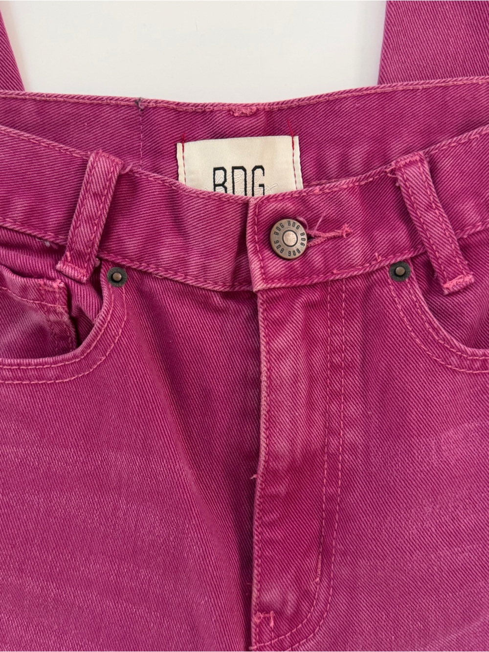 Urban Outfitters BDG Jeans Womens 24 Fuschia Purple High & Wide Ankle Crop - Picture 10 of 10